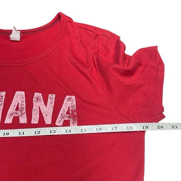 Red and White Fitted Indiana Tee - Picture 5 of 6